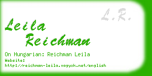 leila reichman business card
